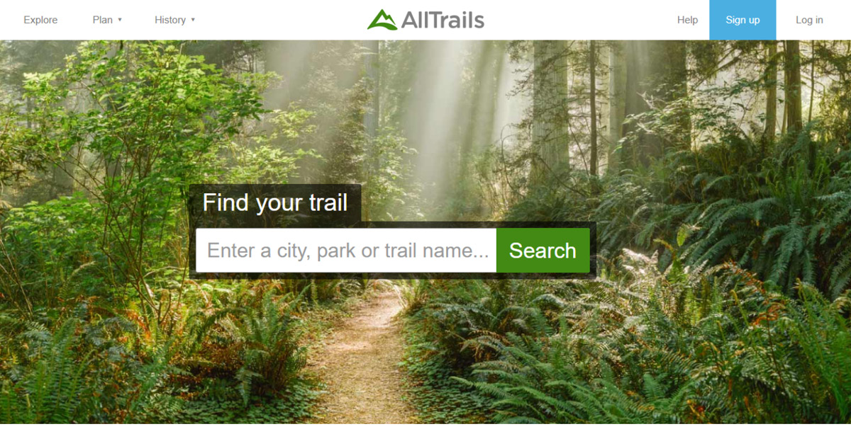Homepage Alltrails