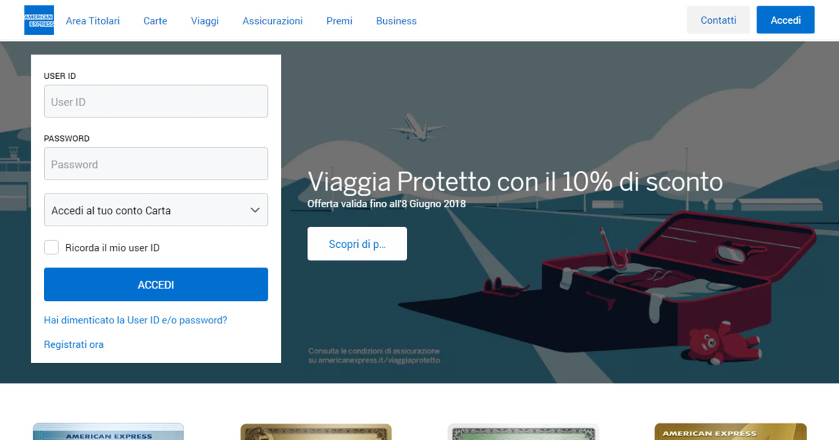 Homepage American Express