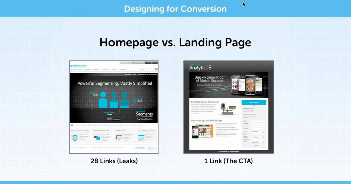 homepage vs landingpage - Parte I