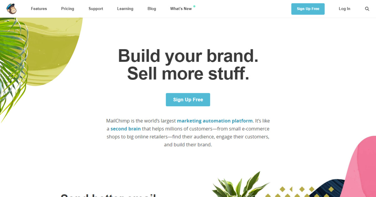 Homepage Mailchimp