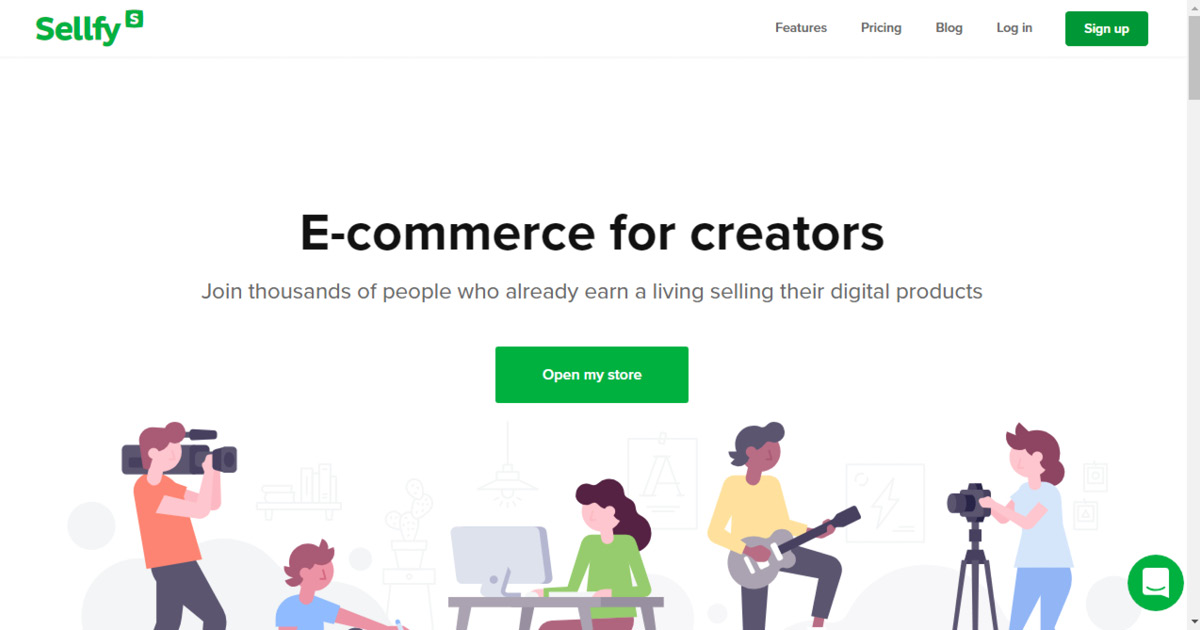 Homepage Sellfy