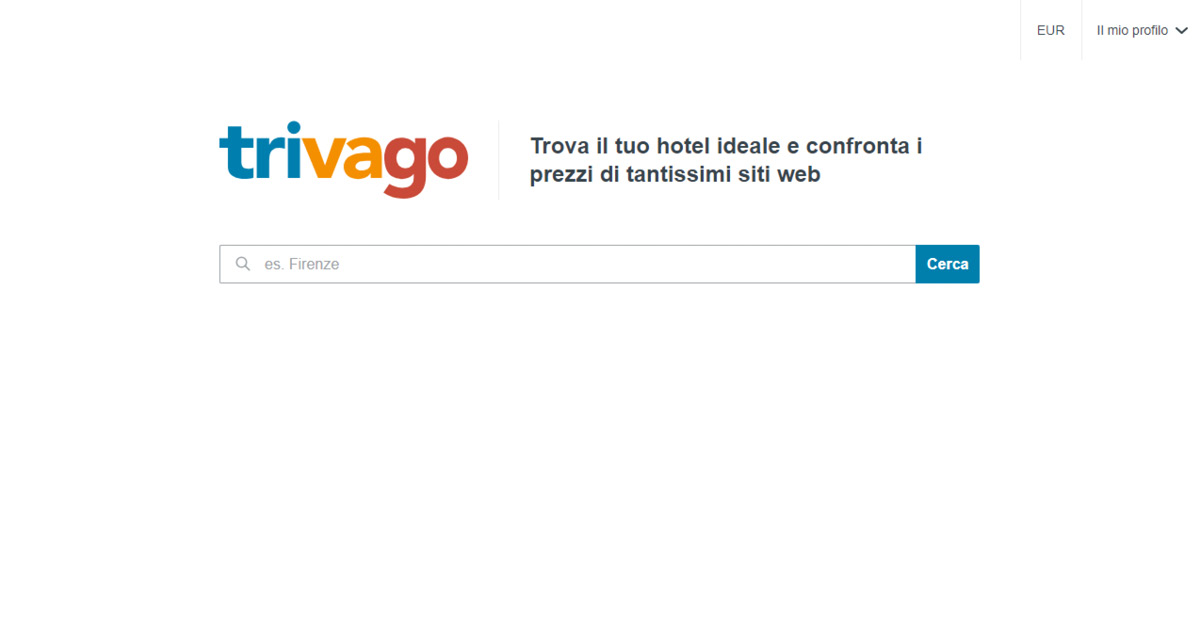 Homepage Trivago