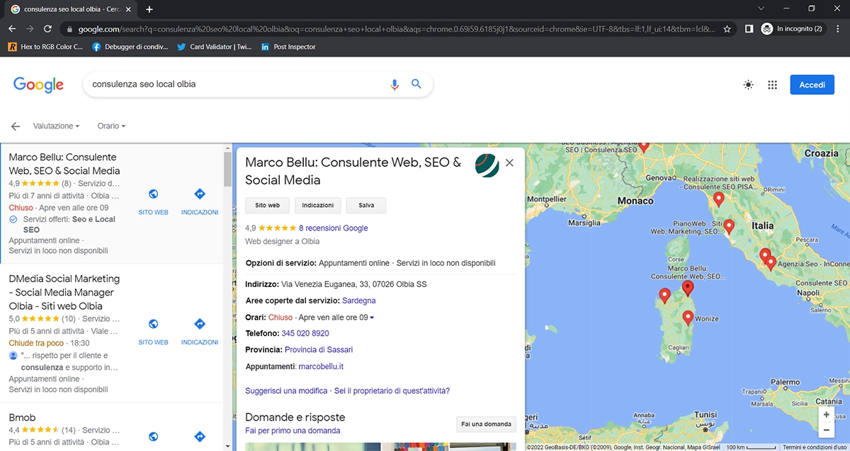 Google My Business Marco Bellu